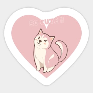 Sute puppy lover show some love to your pet dog cat Sticker